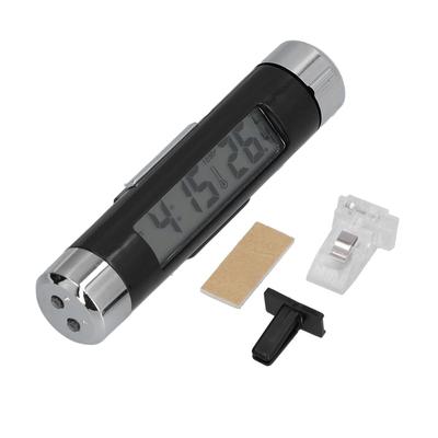 K01 Автомобильный термометр с питанием от батареи, многофункциональные светящиеся ЖК-часы для приборной панели автомобиля