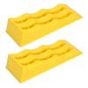 1 Pair RV Leveling Ramps 3 Stage Yellow Trailer Camper Wheel Chocks for Stabilizing Uneven Ground an