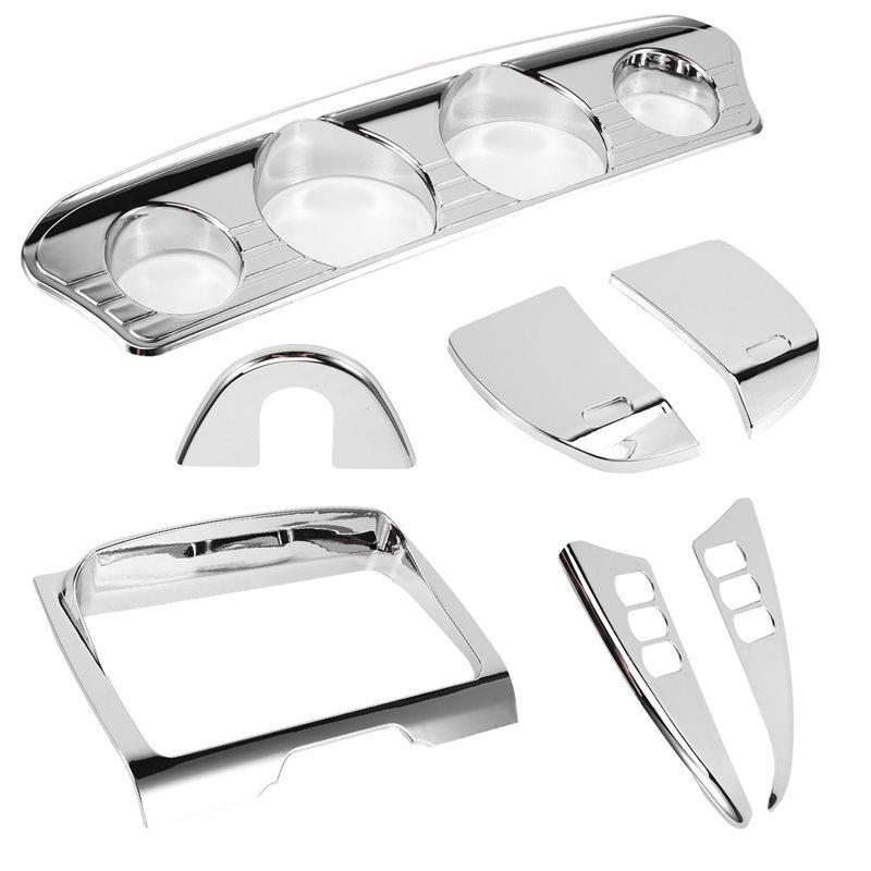 Reliable-Stereo Gauge Trim Cover Chrome Fairing Dash Switch Panel Kit For Touring Models Electra Street Glide 14-23 Accen