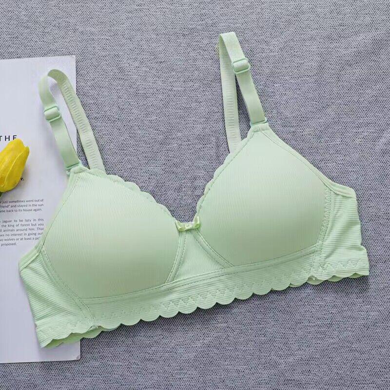 Girls Bras Development Period Underwear Cotton No Steel Ring Bra Gathered Small Chest Thin Girls Bras