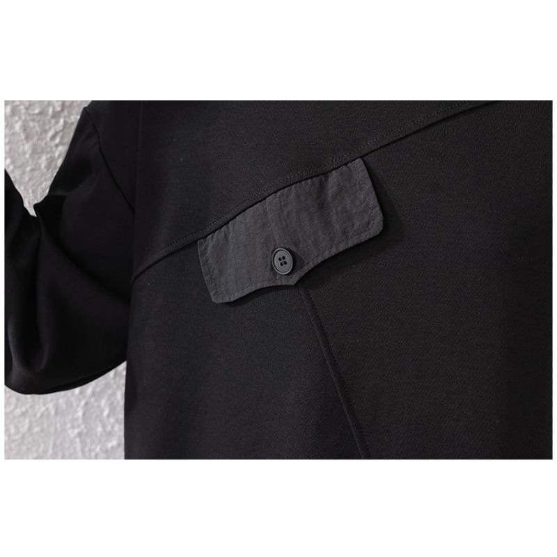 DIMANAF 2025 Женские худи и футболки больших размеров Черная осенняя футболка с длинным рукавом Свободные повседневные топы Футболки