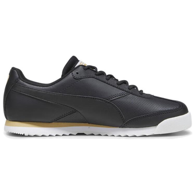 Puma Pl Roma Via Удобная Модная Обувь для Повседневной Носки с Низким Верхом Унисекс кроссовки Черный 307730-01