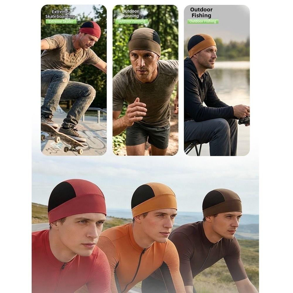 Quick Dry Motorcycle Helmet Liner Breathable Mesh Under Helmet Hat Cycling Beanie Cap Unisex