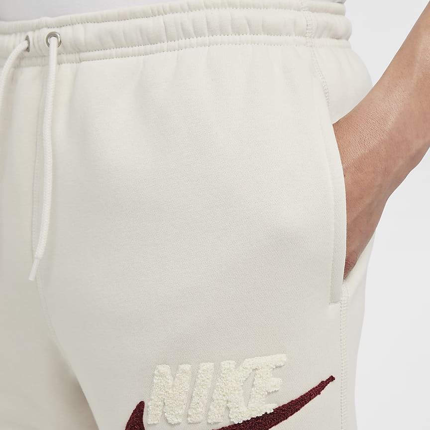 Nike Клубные флисовые удобные длинные брюки с завязками на шнурке, мужские низы, светло-коричневые FN3095-104