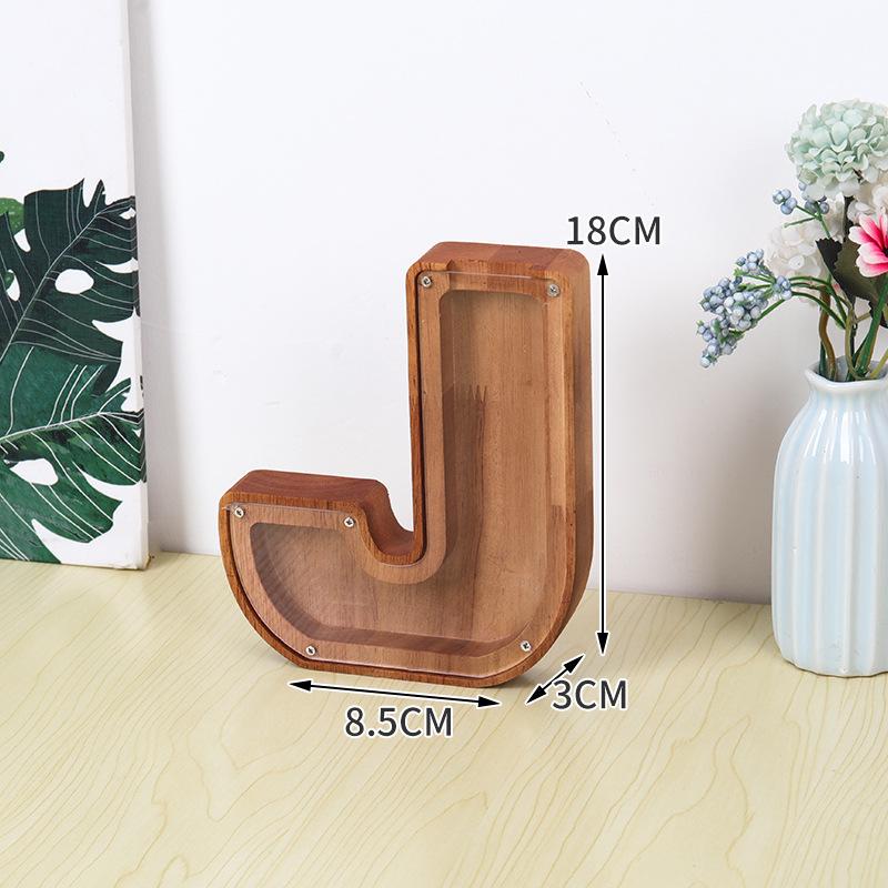 Деревянная и акриловая копилка для детей с алфавитом - прозрачный дизайн животных