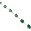 Зеленый Оникс Драгоценный Камень 925 Стерлинговое Серебро Ювелирные Изделия Ручной Работы Браслет 8.5" Для Подарка RB-3-2