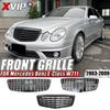 XVIP Chrome Silver GTR Style Передняя решетка бампера для Mercedes Benz E W211 E320 E350 E500 E550 E63 2003-09 AMG Style Верхняя решетка