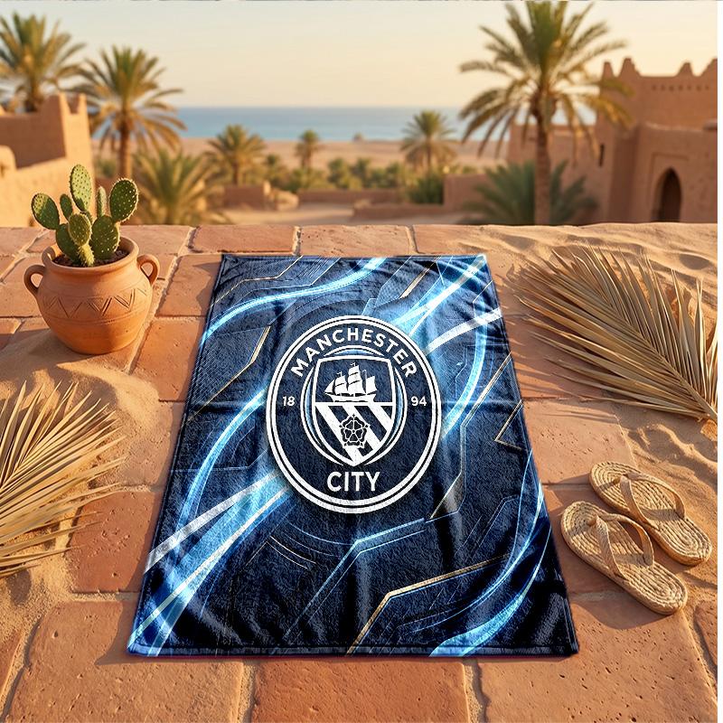 Пляжное полотенце из микрофибры с принтом Манчестер Сити, быстросохнущее, впитывающее, большого размера, для пляжа, плавания, путешествий