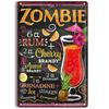 Vintage Cocktail Recipe Metal Tin Signs Set  Pina Colada Sangria Margarita Aperol Spritz Zombie Screw Driver Drinks Wall Decor