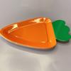 8Pcs Paper Plates Carrot Shape Cartoon Disposable Vegetable Tableware Thick Paper Trays Dishes Happy Easter