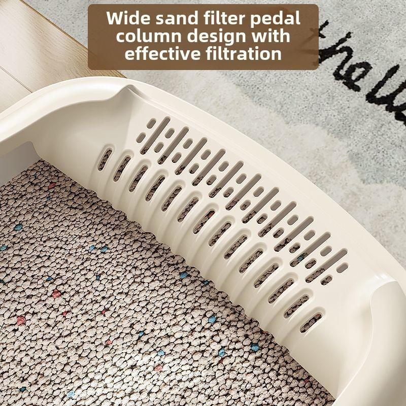 Extra Large Semi-Enclosed Anti-Splash Cat Litter Box