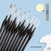 Кисть для тонких линий из волчьего волоса - Черная треугольная березовая ручка для нейл-арта и детализации акварелью