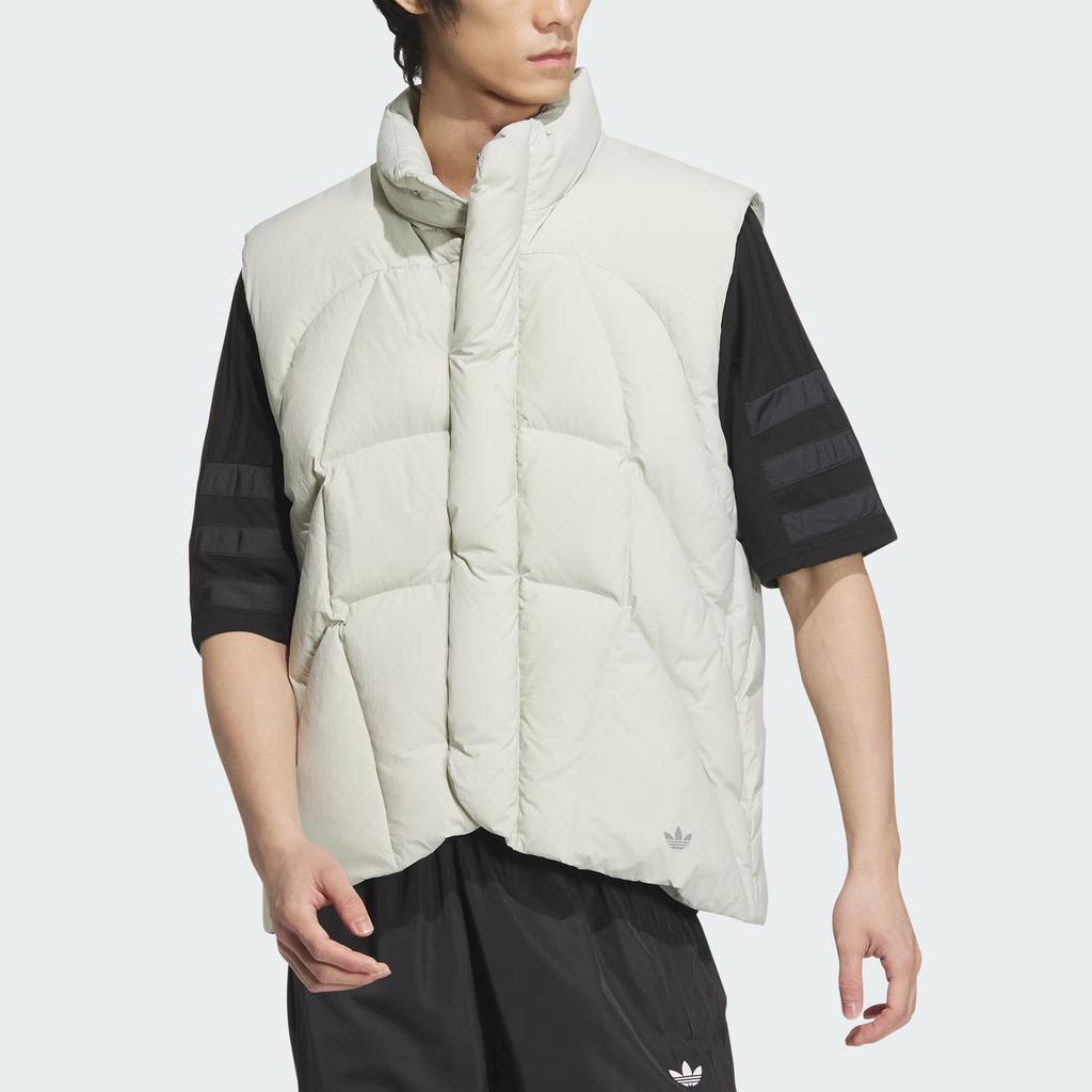 Adidas Originals FW24 The Down Vest Casual Sports Теплый Удобный Жилет Мужские Жилеты Серебристо-Серый JD3741