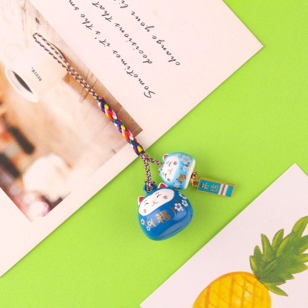 Цинк Цинковый сплав Манеки Неко Брелок Шнурок для телефона Счастливый кот Ремешок для телефона Милый мультяшный брелок Подарок