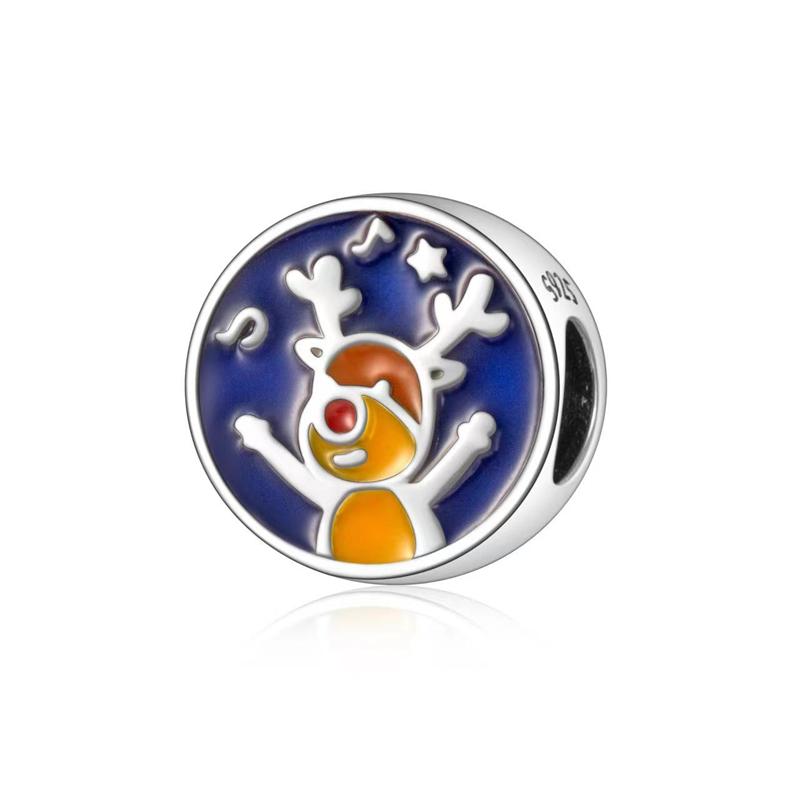 Новинка Рождественские Подвески Шармы Бусины Подходят для Браслета Бангла Ожерелья Брелока Женские Роскошные DIY Ювелирные Изделия Вечеринка Фестиваль Подарки