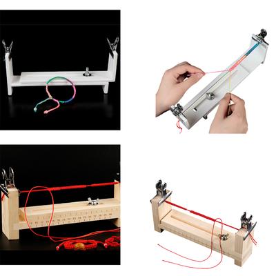 Paracord Jig Bracelet Maker Wood Jig Bracelet Maker U-образный прозрачный весы 2 зажима DIY ручной вязания браслет плетение инструмент