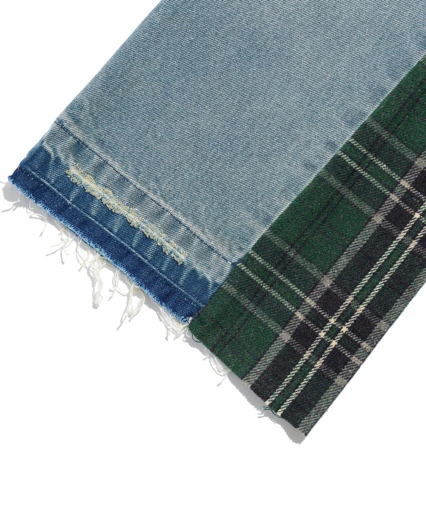 NICEGHOSTCLUB Side Check Panel Bootscut Jeans_Blue(Ng2Efud115A)