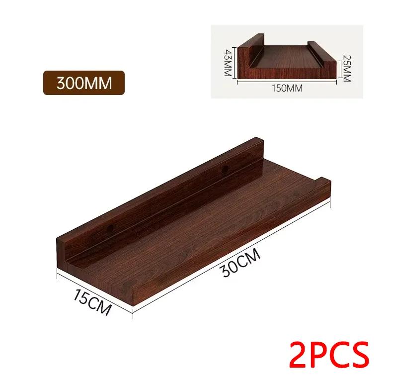 Wood Shelves Wall Floating Shelves Wall Partition Laminate Hanging Hole-free Storage Shelf Home Display Rack Closet Organizer