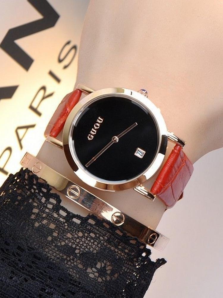 New women's watch, simple and stylish, with calendar, elegant and versatile, suitable for female students, watch accessory.