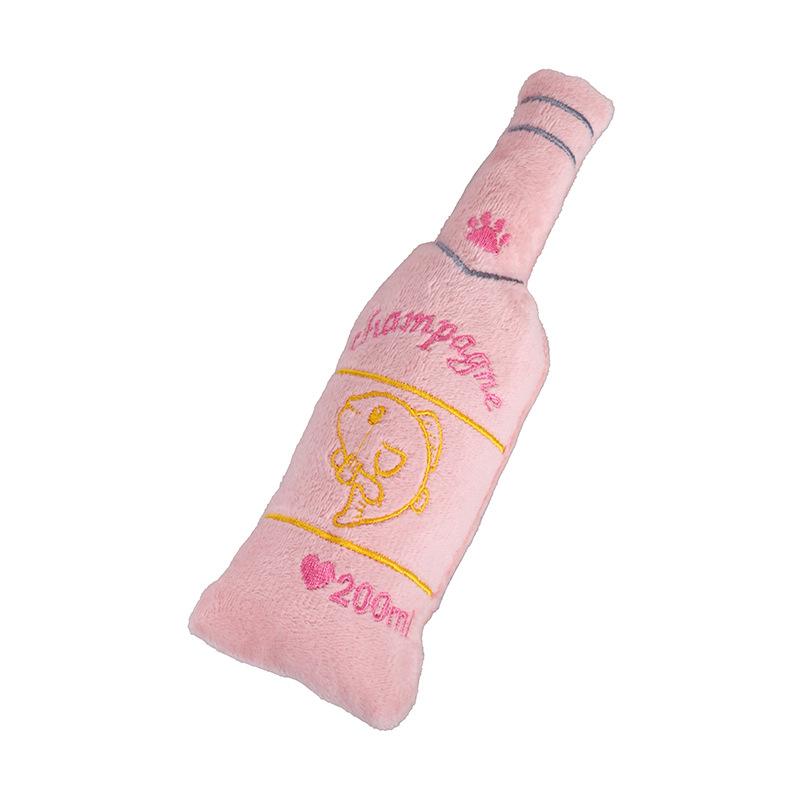 Плюшевая кошка в бутылке пива Мятная игрушка Звучащая бумага Кошачья мята Маленькие игрушки Аксессуары