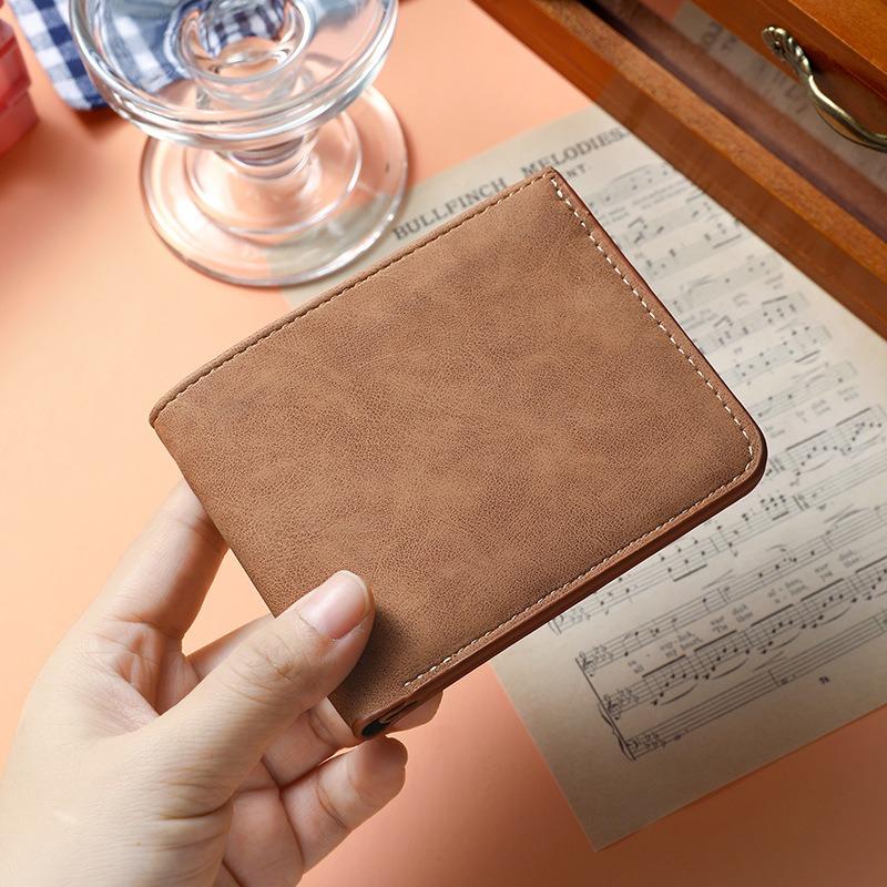 New Ultra-thinMulti-card Slot Men Wallet Fashion Folding Large-capacity Coin Purse PU Leather Short PurseCredit Card/ID Holders