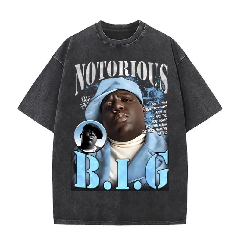The Notorious Big Is Was All A Dream Графическая Винтажная Стиранная Футболка Хип-Хоп Рэпер Бигги Смоллс Футболки Унисекс Оверсайз Футболка