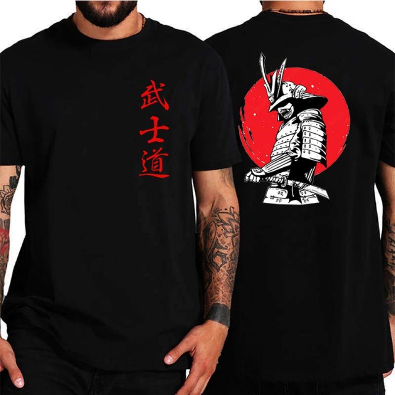 Мужская футболка Japan Samurai Spirit в японском стиле с 3D-принтом на спине, свободные топы большого размера, футболка для мужчин, подарочная футболка унисекс
