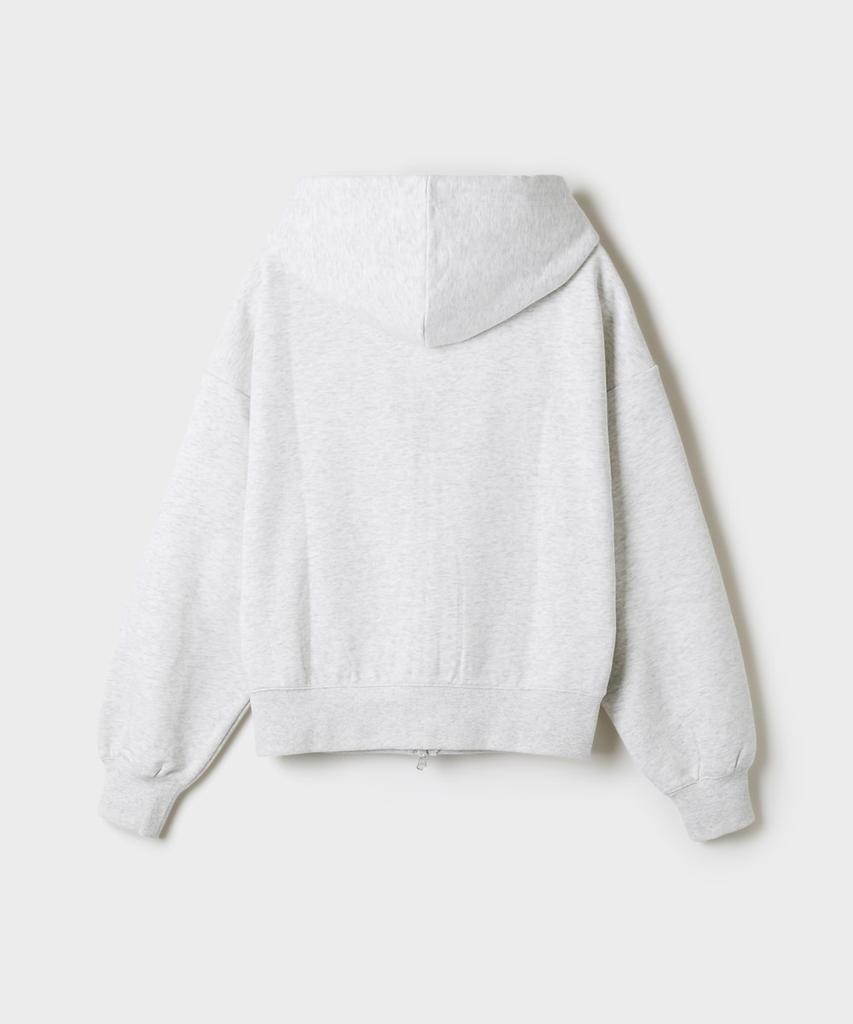 Spao [Усахана] Укороченная толстовка на молнии (Овсяный Меланж)_Spmzg37U06