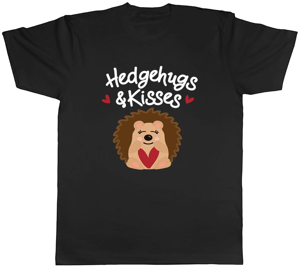 Hedgehog Mens T-Shirt Hedgehugs and Kisses Pet Lover Unisex Tee Gift