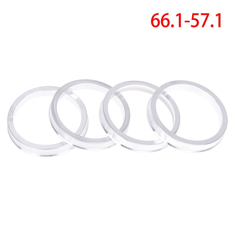 Aluminum Alloy 4Pcs Wheel Hub Center Ring Car Wheel Bore Collar 66.1-57.1,67.1-57.1,67.1-60.1,67.1-66.1,74.1-72.6