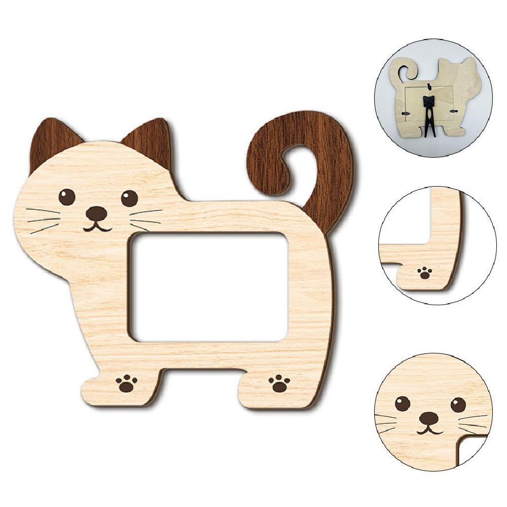 Cartoon Wood Photo Frame Creative Photo Display Rack Photo Collection Frame  Home Decoration
