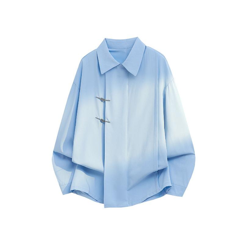 Женская белая свободная блузка в китайском стиле с пуговицами-лягушками, длинным рукавом, ретро, минималистичный топ