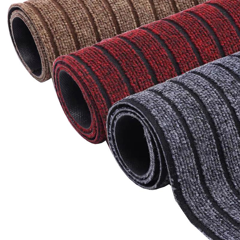 ПВХ семиполосный нескользящий водонепроницаемый коврик для входа в кухню