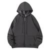 Unisex Heavyweight Hooded Zip-Up Sweatshirt 420g Cotton Blend Oversized Pullover Winter