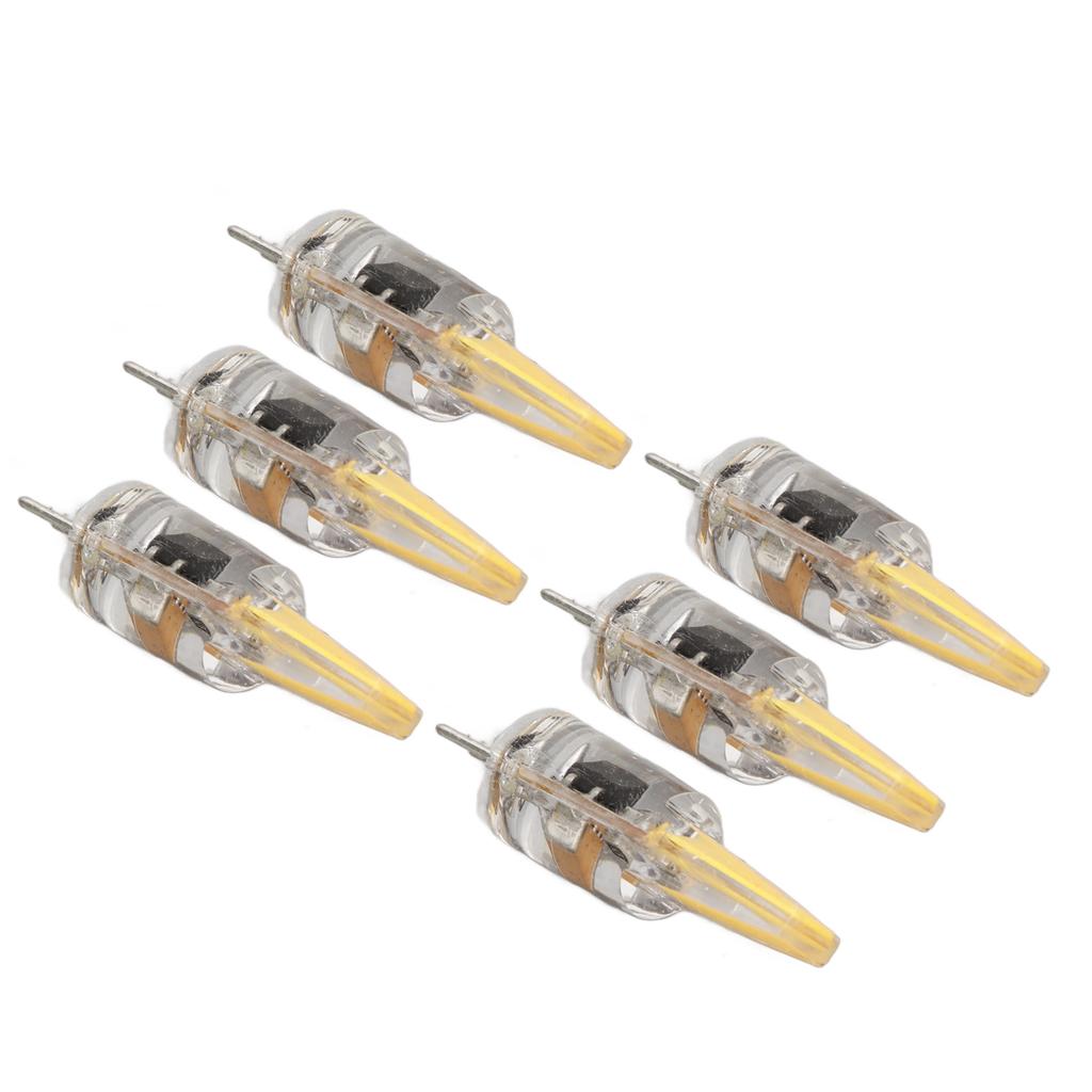 6 Pcs 6W 500LM G4 Bulb LED COB Silica Gel Energy Saving Lamp Bulb for Ceiling Lamp Wall Lamp Table Lamp 220V