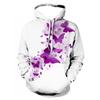 European and American Spring and Autumn Men's and Women's 3D Digital Printed Loose Fashion Casual Solid Color Hoodie