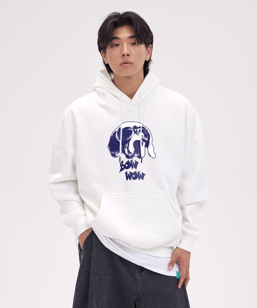 Худи с широкими плечами Bow Wow Oversized_Белый