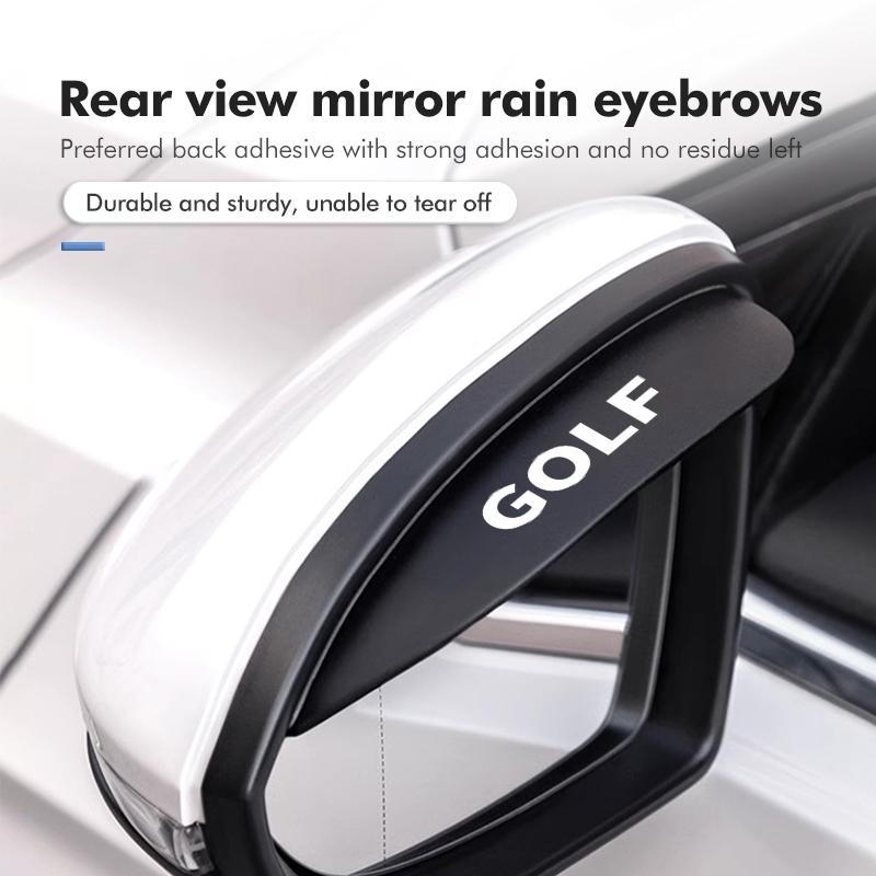 Car Rearview Mirror Rain Eyebrow Snow Rain Cover Accessories For Volkswagen VW Tiguan MK1 mk2 2016 2017 2018 2019 2020 2021 zf4
