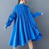 Long Sleeve Oversized Vintage New In Dresses for Women Casual Loose Spring Autumn Midi Shirt Dress Elegant Clothing