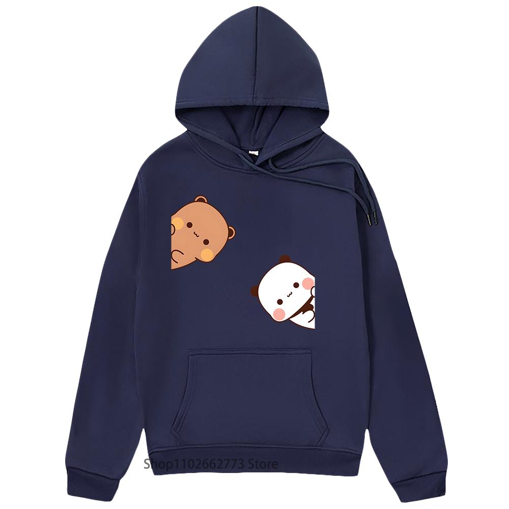 Толстовки Bubu Dudu, парные топы, мультяшный медведь-панда, толстовка для женщин, кавайная одежда, корейский свитер Harajuku, весна, Sudadera