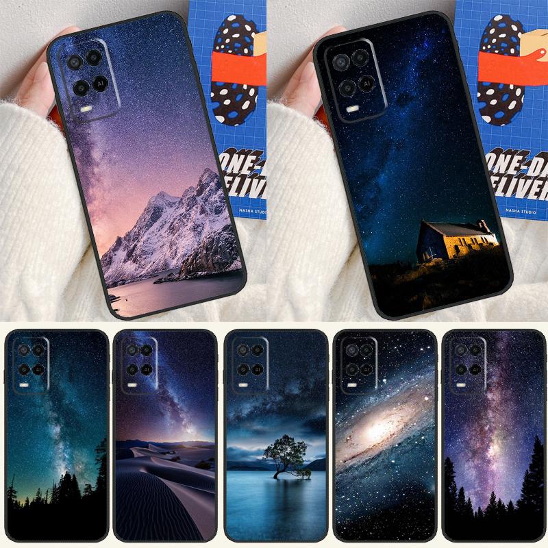 Звездное Космическое Лунное Ночное Время Для Oppo A54 A57 S A78 A58 A98 A5 A9 A91 A15 A16 A17 A52 A72 A76 A96 A74 A94 A77 Чехол для Телефона