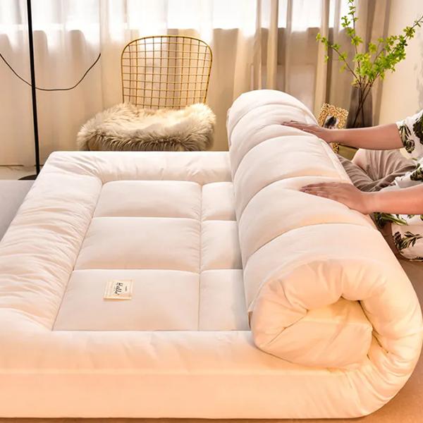 WTEMPO Высококачественный двусторонний матрас «Четыре сезона», однотонный, складной, толстый, мягкий, матрас для отеля, школы, общежития