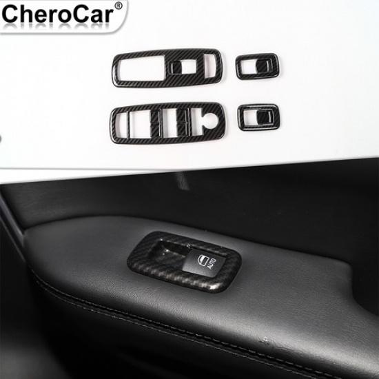 Панель отделки переключателей стеклоподъемника из углеродного волокна для Grand Cherokee 11-20/Cherokee 14+