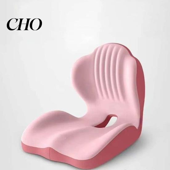 Elastic Seat Cushion Ergonomic with Lumbar Support, Breathable Office Chair for Back Skin-friendly Cover & Butt, High-Density Memory Foam Pad Car Home