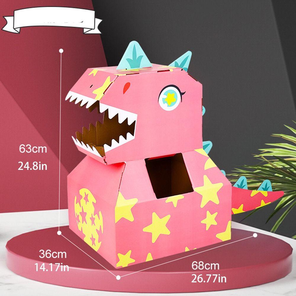 Wearable Cardboard Box Dinosaur Toy Paper  Funny   Large