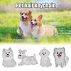 Pet Hair Memorial Keychain Pet Hair Preservation Bottle Transparent Synthetic Resin Engraved Pet Memory Jar