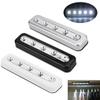 1PCS Battery Power 5 LED Night Light Under Cabinet Light Wardrobe Closet Kitchen Push Touch Tap Night Light Night Lamp Stick On