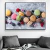 Colored Red Green Macaron Oil Painting Dessert Restaurant Wall Decoration Cuadros Poster