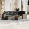 VidaXL Garden Lounge Set with Cushions 7 Pcs, Patio Sofas, Patio Furniture Set, Outdoor Furniture, Grey 3225549