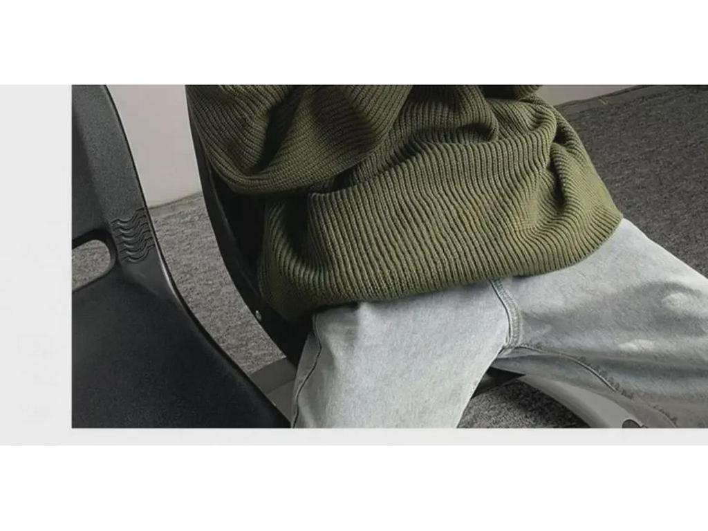 Мужской свитер свободной вязки с круглым вырезом, осень/зима 2023 года, стиль Гонконг